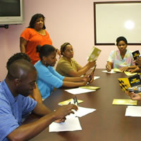 Renee Parks-Bryant leads meeting