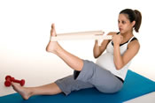 Pregnant woman exercising