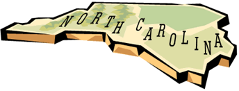 Map showing State of North Carolina 